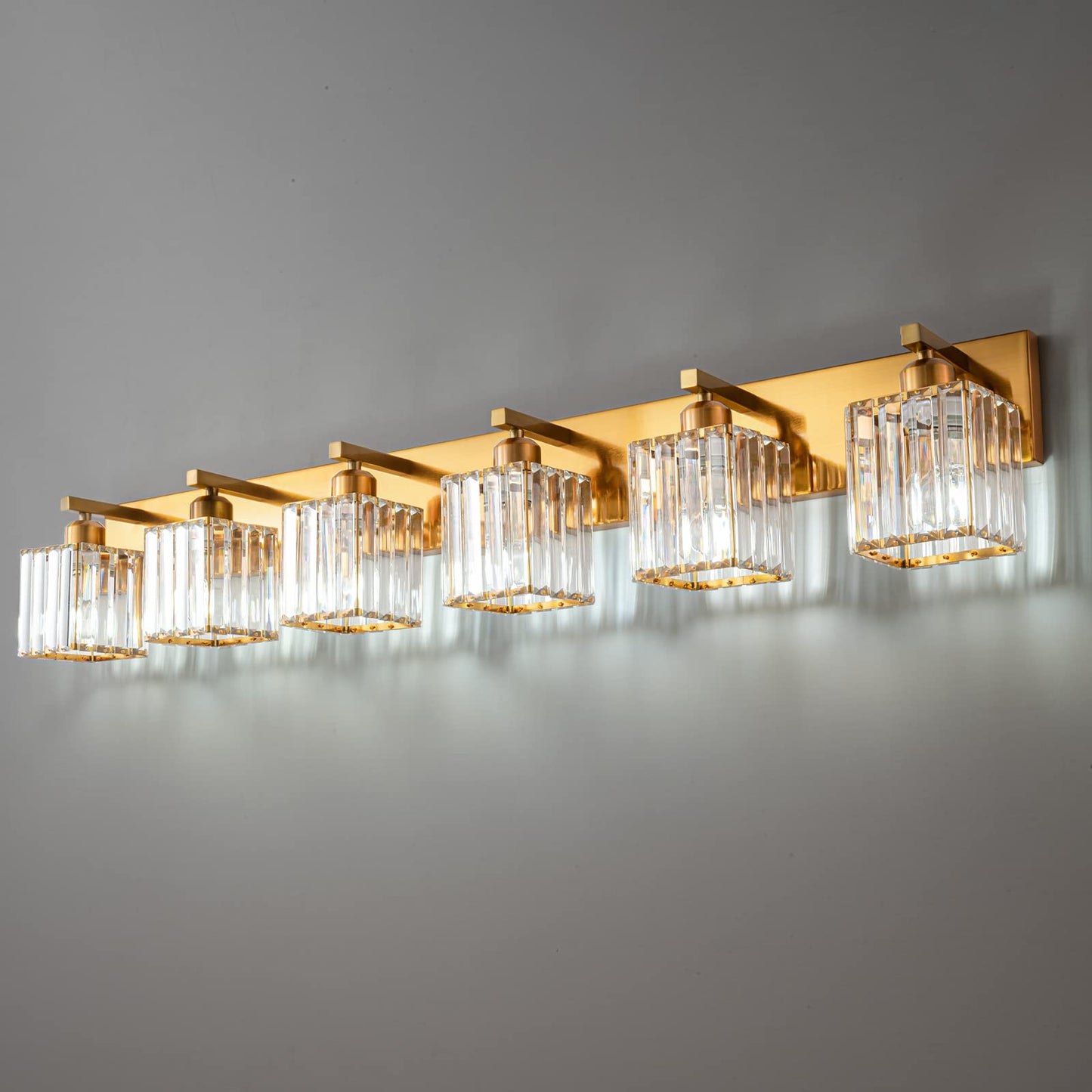 Modern Bathroom Vanity Light 3-Lights Modern Black Crystal Wall Light Bathroom Vanity Light Fixtures