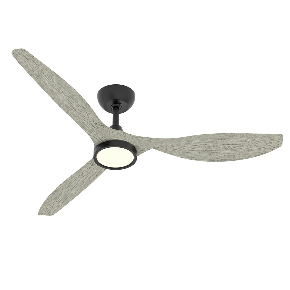 Roomratv 52'' Modern Ceiling Fan with Light, Wide Blade Design, Remote | DC Motor,Reversible,Color Adjustable,Dimmable,Led Light,6 Speeds,3 Timers,Modern,Plastic,Bedrooms, Living rooms,Indoor