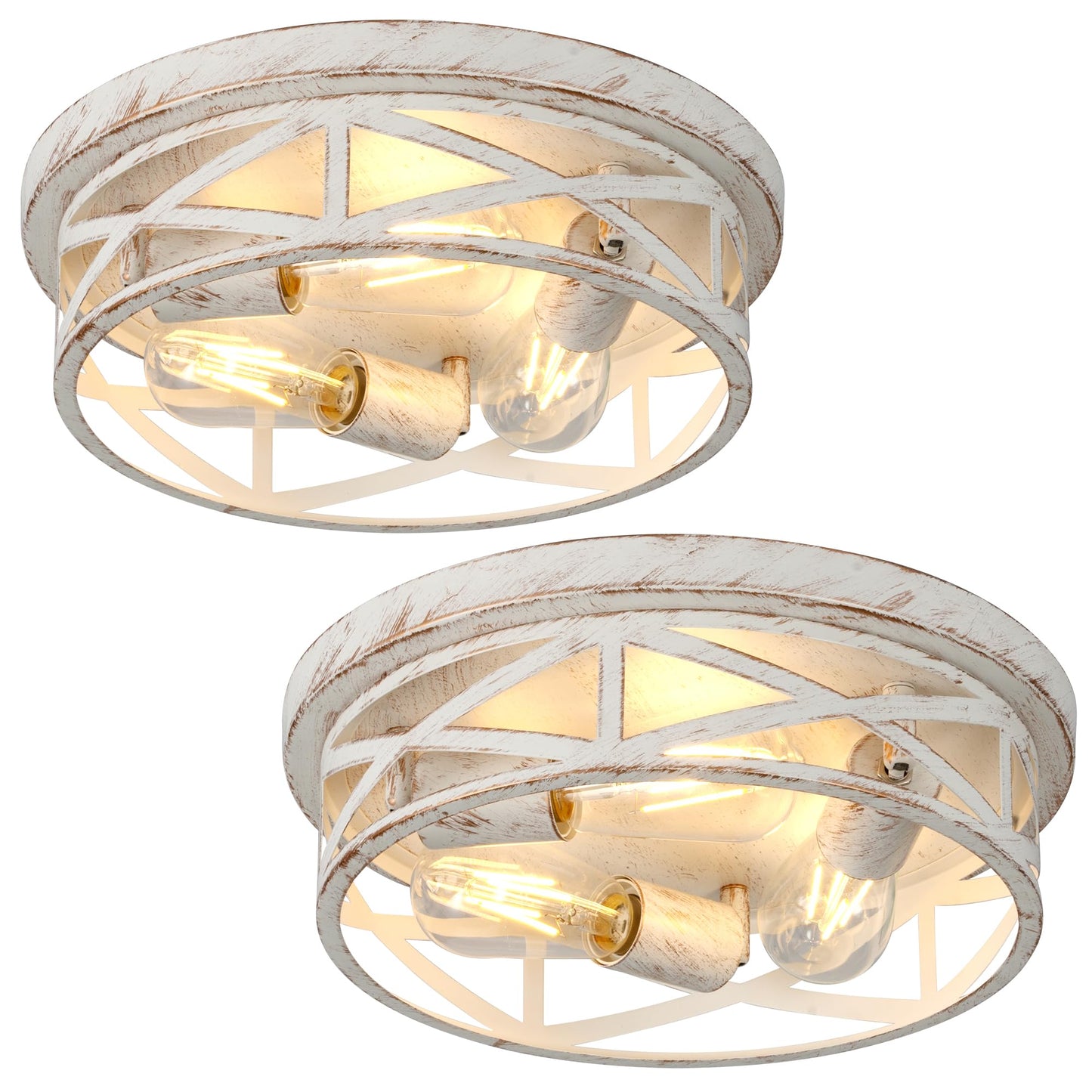 13 inch Black Flush Mount Ceiling Light Fixtures,3-Light Modern Hallway Light Fixtures Ceiling, Black Light Fixture Ceiling Mount for Farmhouse,Kitchen, Bedroom 2 Pack