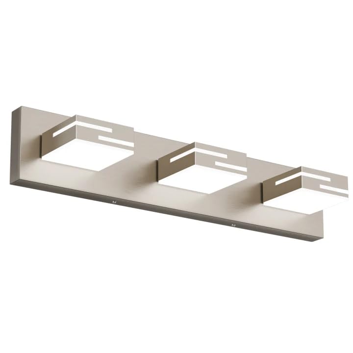 LED Modern Bathroom Vanity Light Fixtures, Dimmable Matte Black Vanity Lights for Bathroom Lighting Fixtures Over Mirror, with 360° Rotatable Acrylic Heads 4-Light 30-inch (Cool White 6000K)