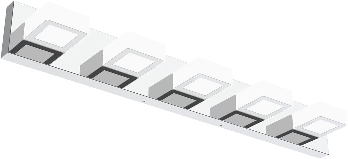 Ralbay LED Black 4 Lights Acrylic Lighting Fixtures Modern Matte Black Bathroom Vanity Lights