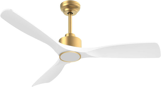 OFANTOP 52 Inch Modern White Gold Smart Ceiling Fan with Light and Remote | Whisper-Quiet & Powerful Airflow, 3-Color Dimmable LED with Memory, Reversible Motor, Timer, for Bedroom Living Room