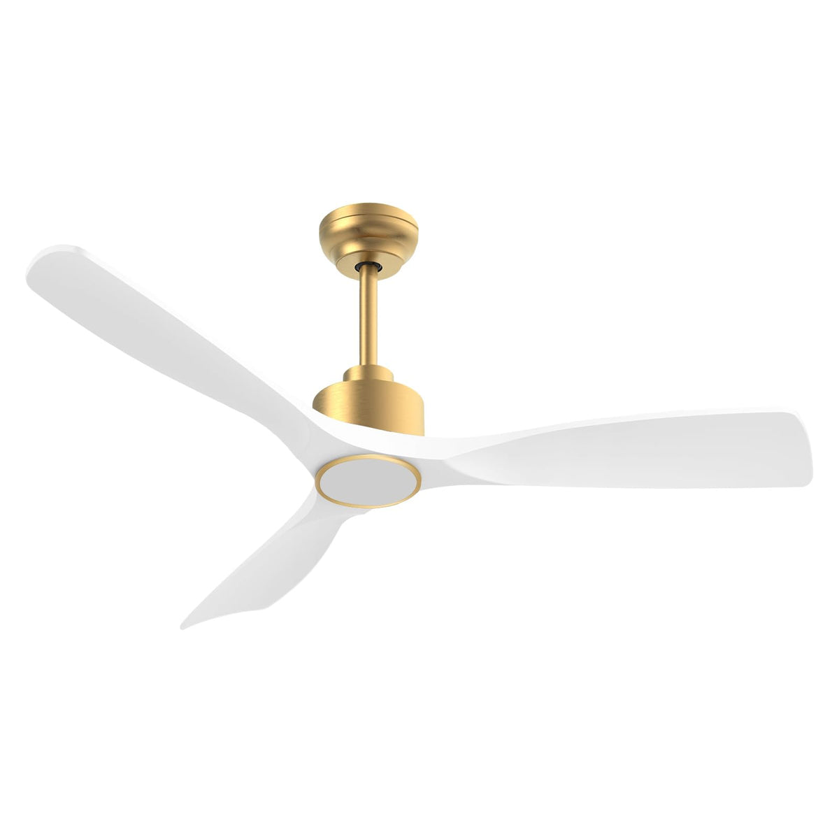 OFANTOP 52 Inch Modern White Gold Smart Ceiling Fan with Light and Remote | Whisper-Quiet & Powerful Airflow, 3-Color Dimmable LED with Memory, Reversible Motor, Timer, for Bedroom Living Room