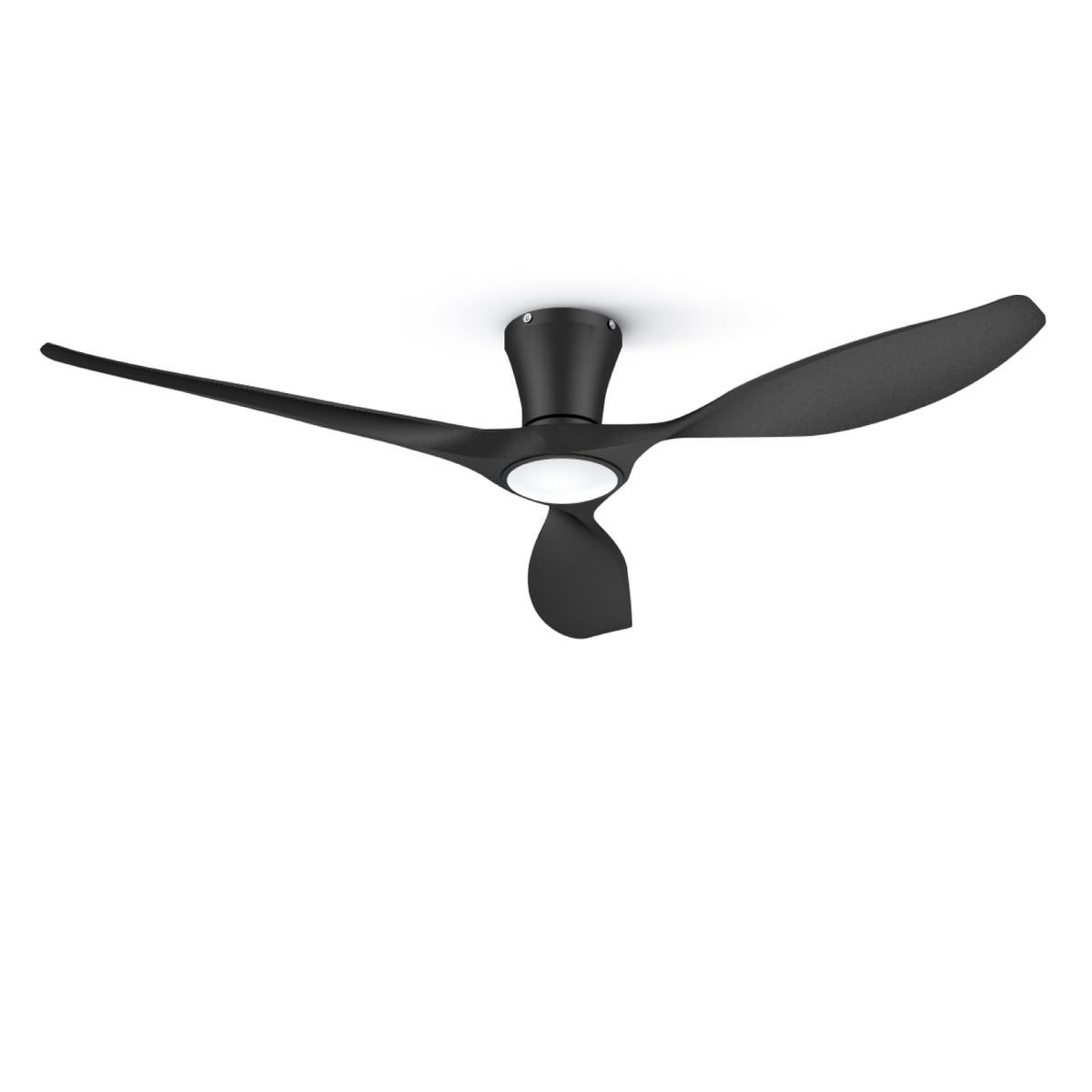TALOYA 52 inch Ceiling Fans with Lights and Remote Control White | Modern Low Profile,Flush Mount ,Quiet Reversible DC Motor,3 Blades, for Bedroom Patio Indoor Covered Outdoor Use