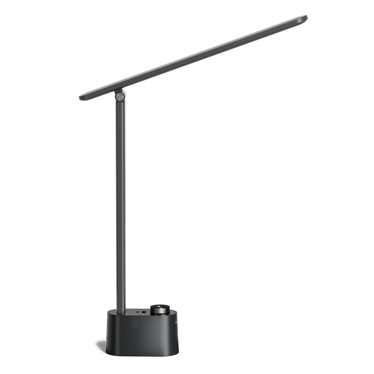 Honeywell HWT-H01 LED Desk Lamp, Foldable & Stepless Dimmable, Black | Sunturalux Eye-Caring Desk Light with Charging Ports, Modern Table Lamp, Reading Lamp for Home Office Bedroom College Dorm