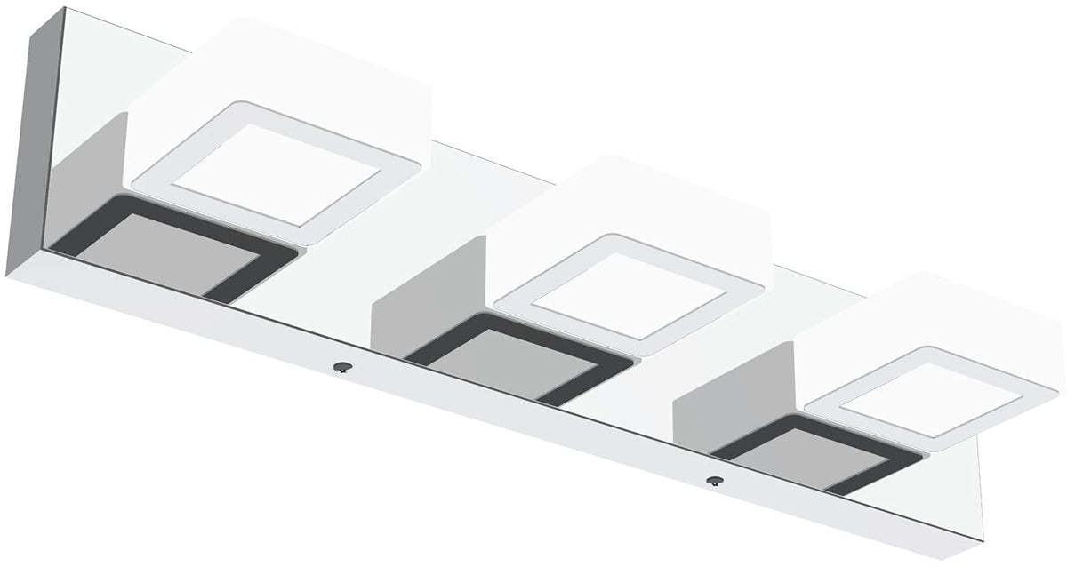 Ralbay LED Black 4 Lights Acrylic Lighting Fixtures Modern Matte Black Bathroom Vanity Lights