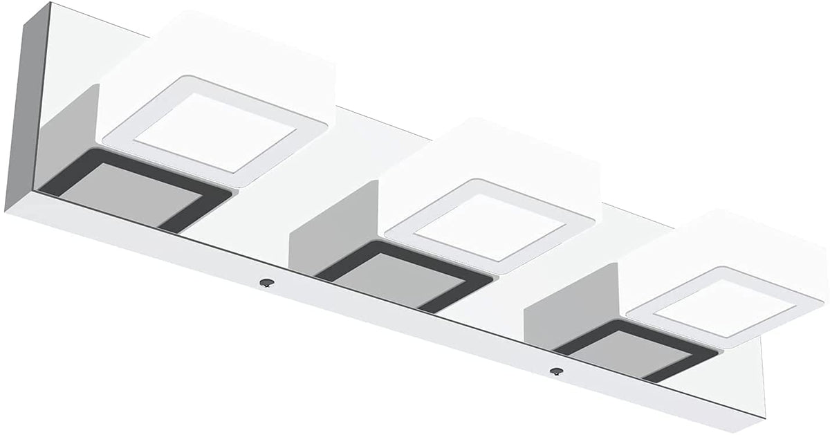 Ralbay LED Black 4 Lights Acrylic Lighting Fixtures Modern Matte Black Bathroom Vanity Lights