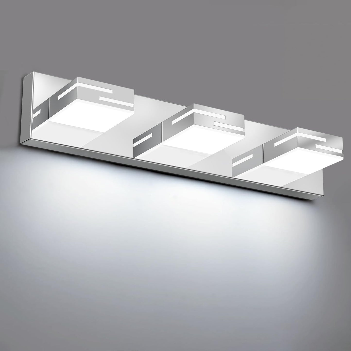 LED Modern Bathroom Vanity Light Fixtures, Dimmable Matte Black Vanity Lights for Bathroom Lighting Fixtures Over Mirror, with 360° Rotatable Acrylic Heads 4-Light 30-inch (Cool White 6000K)