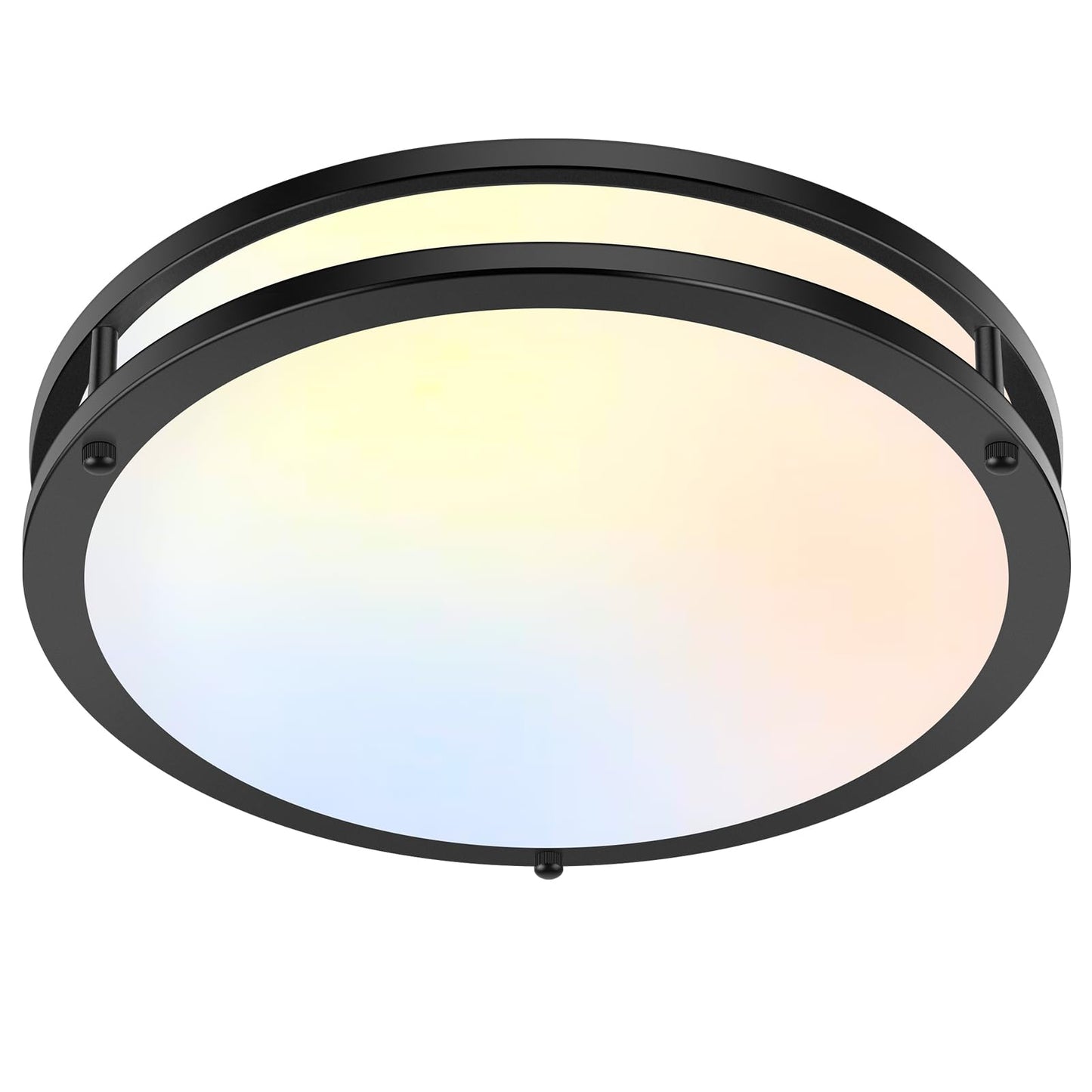 36W LED Ceiling Lights 3600lm Super Bright, Flush Mount Light Fixtures | Dimmable, 6500K/5000K/4000K/3000K/2700K Adjusted Modern Ceiling Lights 2PACK, 13in Ceiling Lamps for Bedroom Kitchen, Nickle
