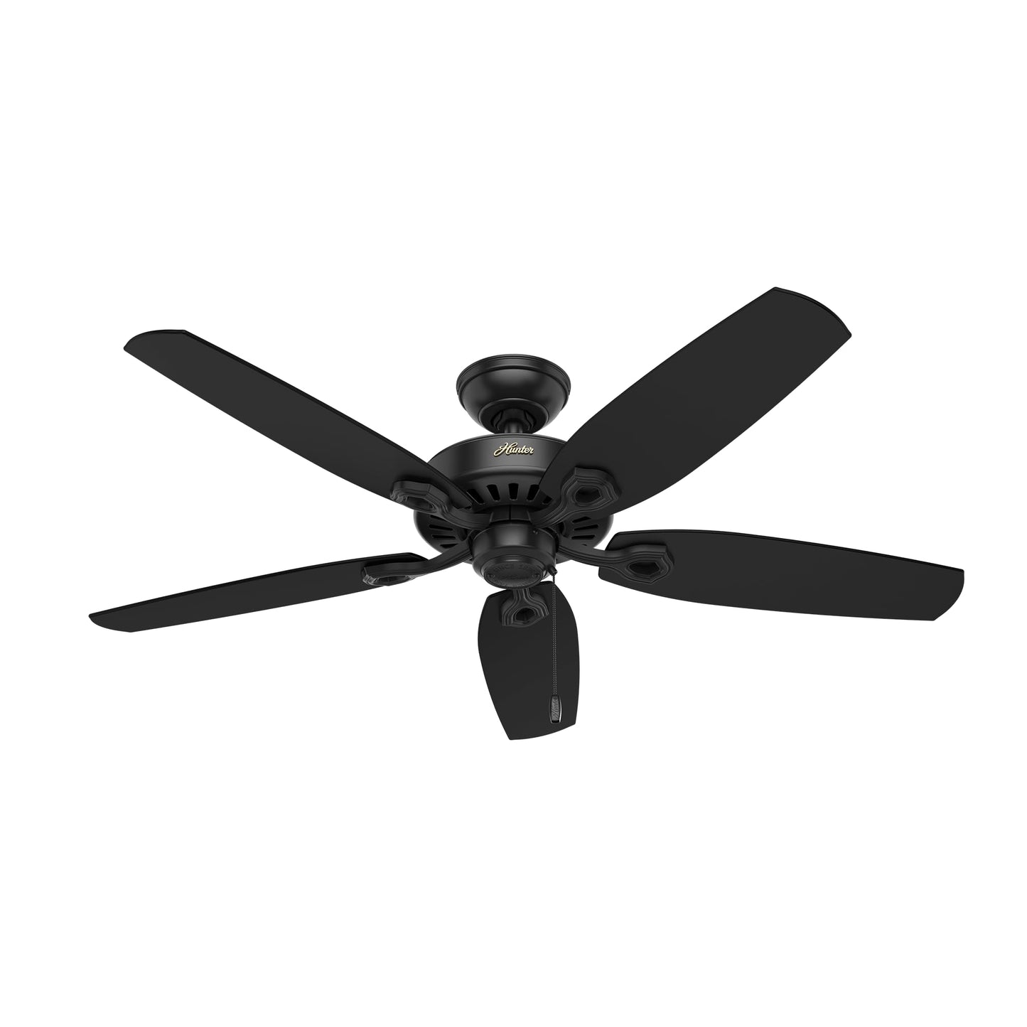 Hunter Builder Elite, Indoor, Ceiling Fan, No Light, 52 inch, New Bronze | Standard Mount, Pull Chain, 5 Blades, For Bedroom, Living Room, Kitchen, 53242