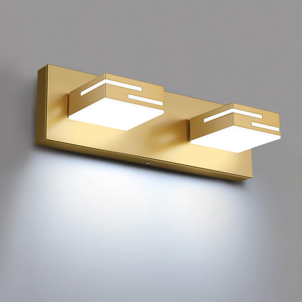 LED Modern Bathroom Vanity Light Fixtures, Dimmable Matte Black Vanity Lights for Bathroom Lighting Fixtures Over Mirror, with 360° Rotatable Acrylic Heads 4-Light 30-inch (Cool White 6000K)