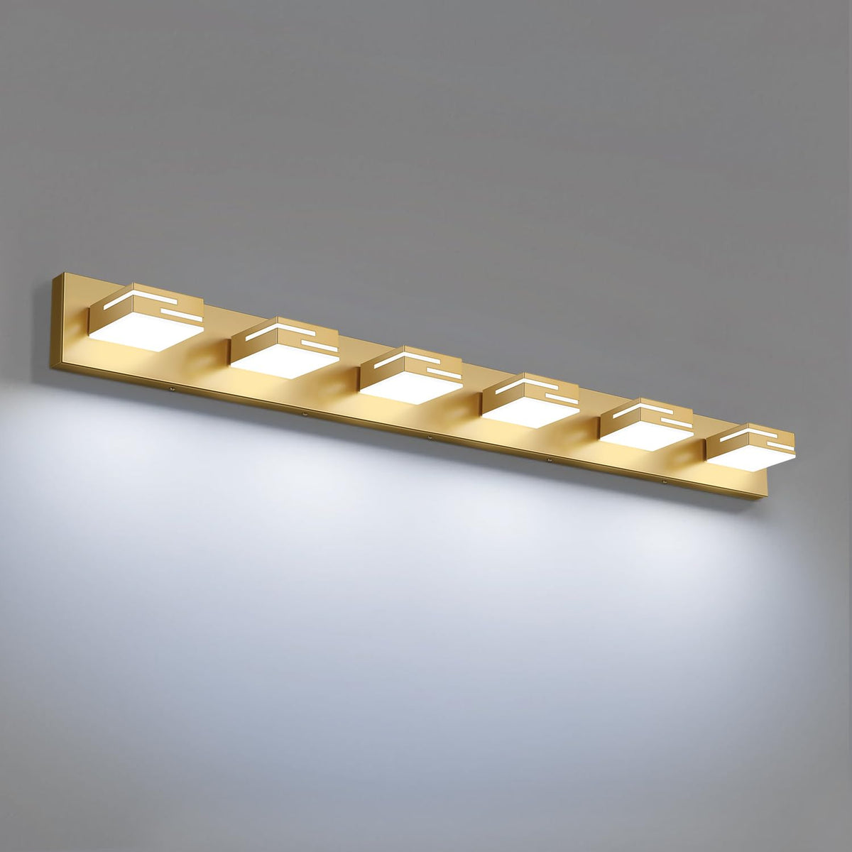 LED Modern Bathroom Vanity Light Fixtures, Dimmable Matte Black Vanity Lights for Bathroom Lighting Fixtures Over Mirror, with 360° Rotatable Acrylic Heads 4-Light 30-inch (Cool White 6000K)
