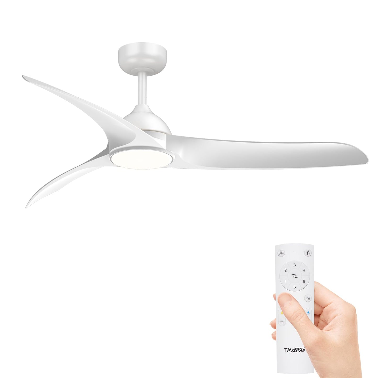 Ceiling Fans with Lights, 42 inch Low Profile Ceiling Fan with Light and Remote Control, Flush Mount, 3CCT, Dimmable, Quiet Reversible Motor, Modern Ceiling Fan for Bedroom Indoor/Outdoor Use
