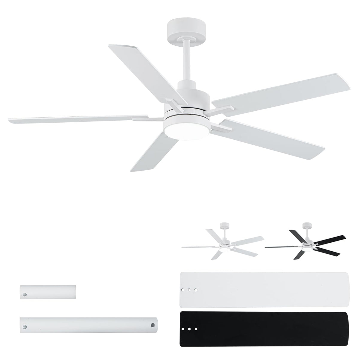 LANMEL Metal Ceiling Fan with Lights and Remote, 42 Inch, Gold & Black | Modern Low Profile Flush Mount, Reversible, 3CCT Dimmable, Quiet, LED, For Bedroom, Living Room, Indoor/Outdoor Patio Use