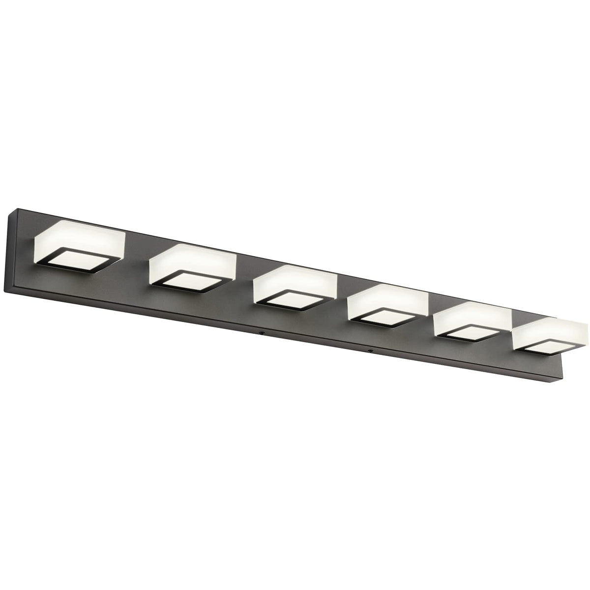 Ralbay LED Black 4 Lights Acrylic Lighting Fixtures Modern Matte Black Bathroom Vanity Lights