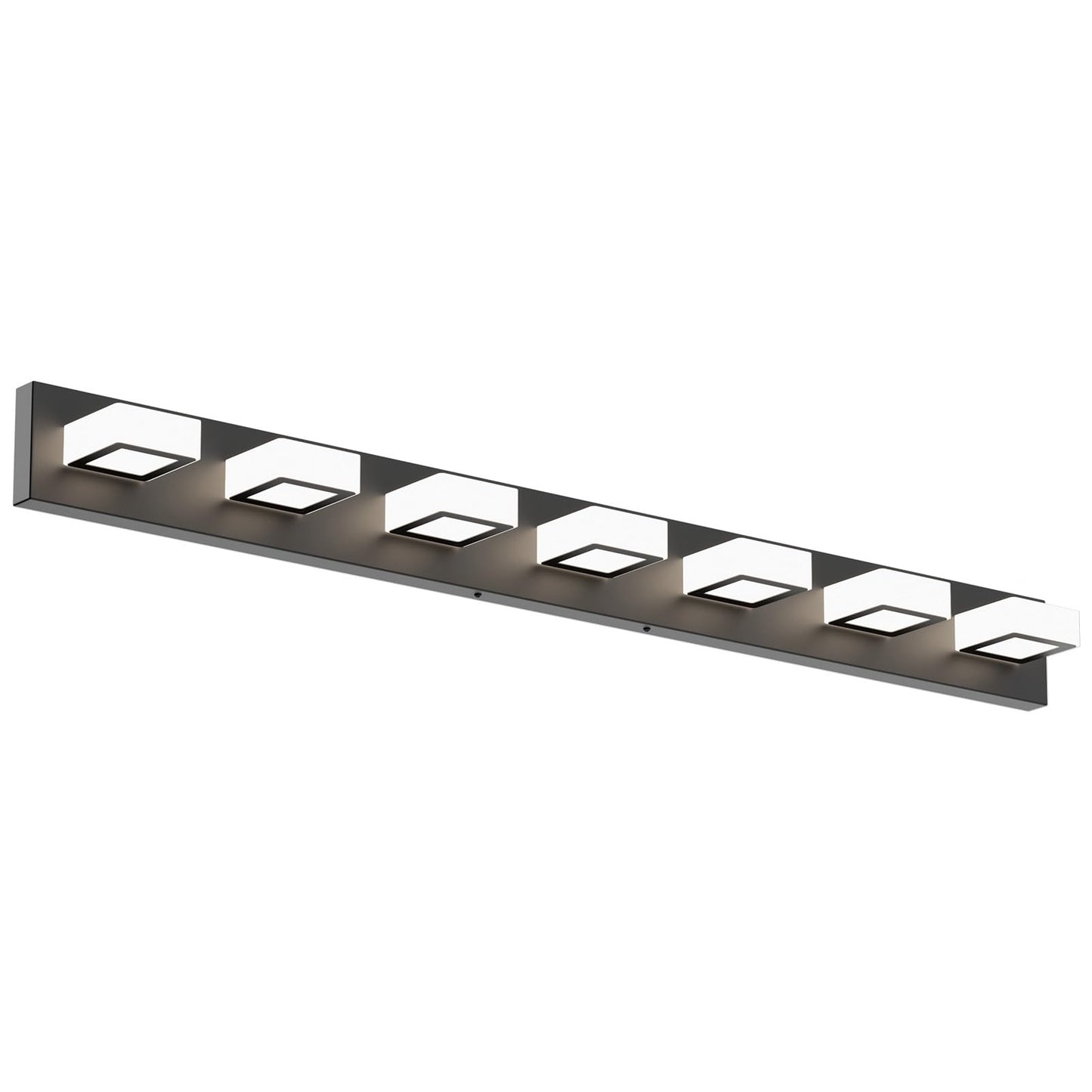 Ralbay LED Black 4 Lights Acrylic Lighting Fixtures Modern Matte Black Bathroom Vanity Lights