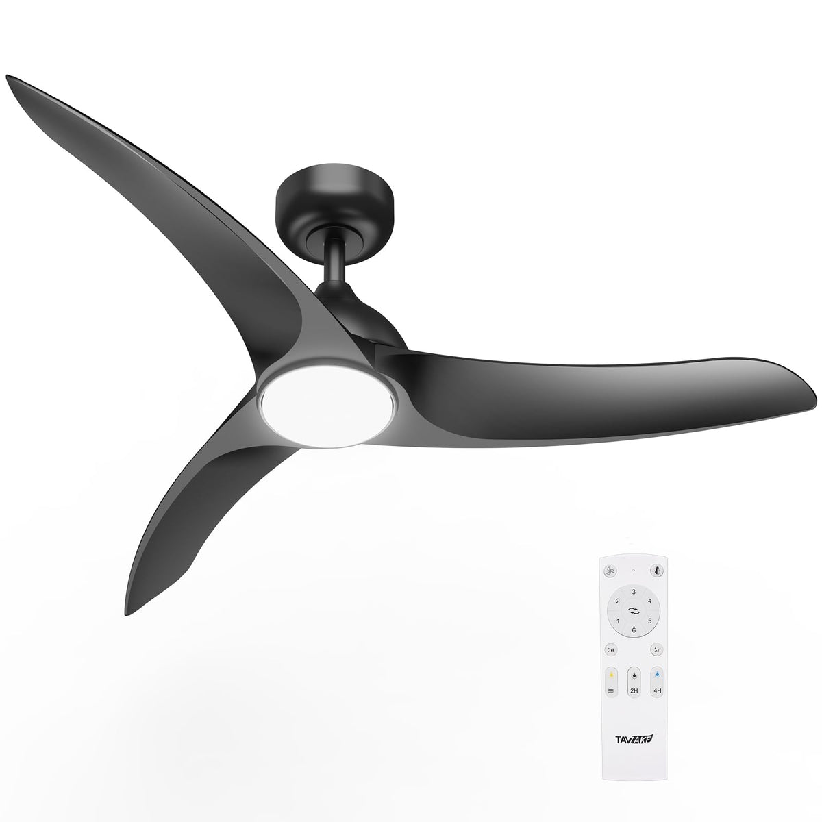 Ceiling Fans with Lights, 42 inch Low Profile Ceiling Fan with Light and Remote Control, Flush Mount, 3CCT, Dimmable, Quiet Reversible Motor, Modern Ceiling Fan for Bedroom Indoor/Outdoor Use