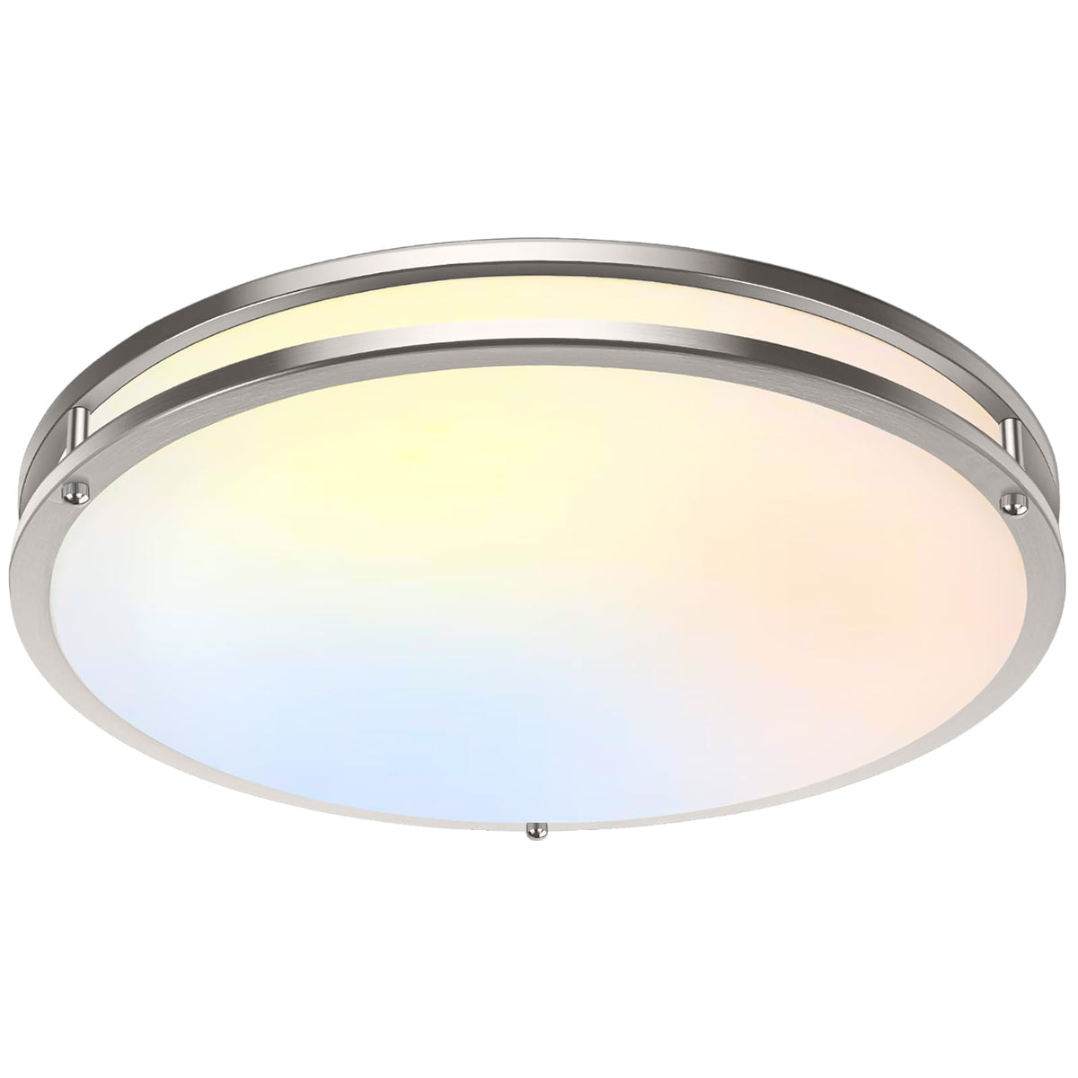 36W LED Ceiling Lights 3600lm Super Bright, Flush Mount Light Fixtures | Dimmable, 6500K/5000K/4000K/3000K/2700K Adjusted Modern Ceiling Lights 2PACK, 13in Ceiling Lamps for Bedroom Kitchen, Nickle