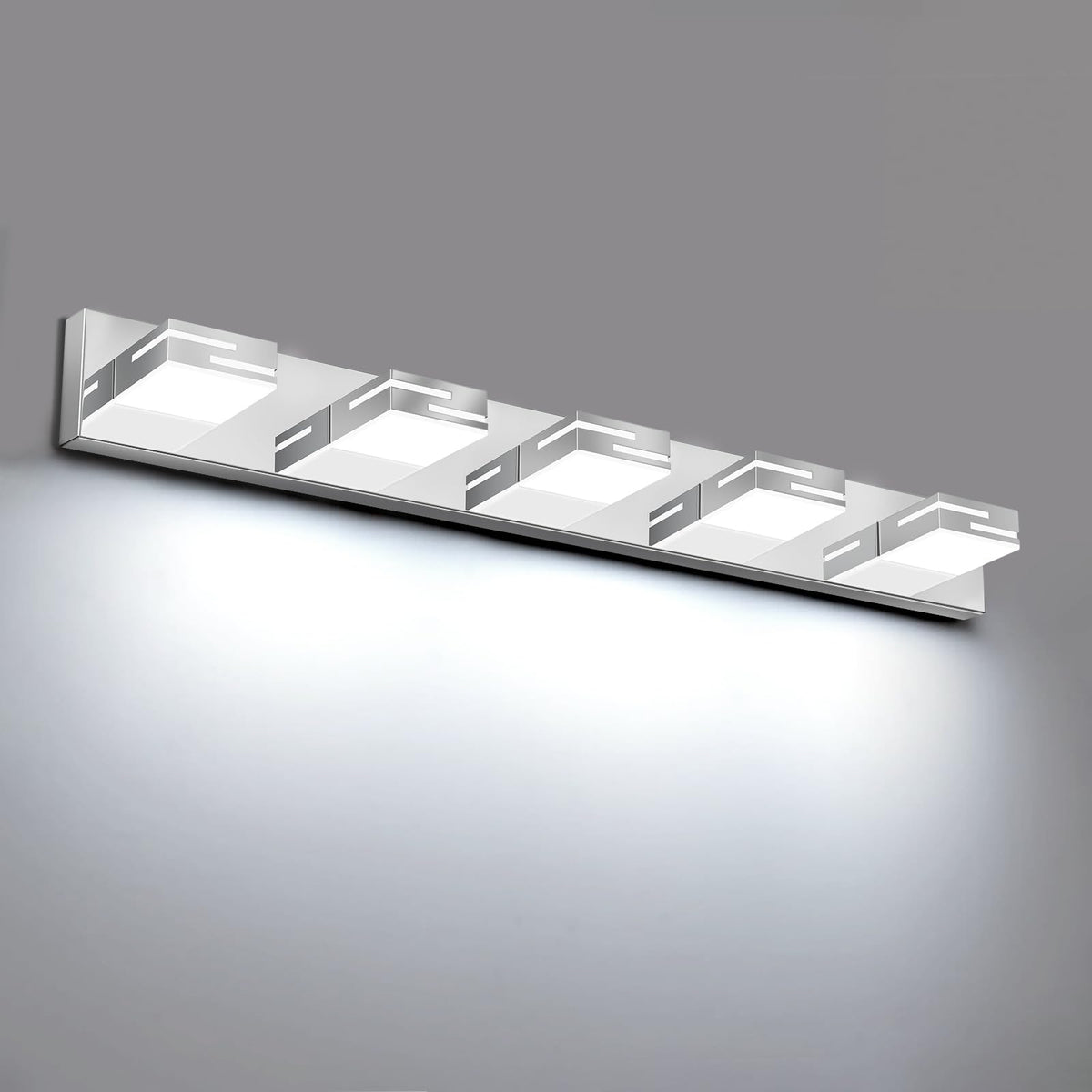 LED Modern Bathroom Vanity Light Fixtures, Dimmable Matte Black Vanity Lights for Bathroom Lighting Fixtures Over Mirror, with 360° Rotatable Acrylic Heads 4-Light 30-inch (Cool White 6000K)
