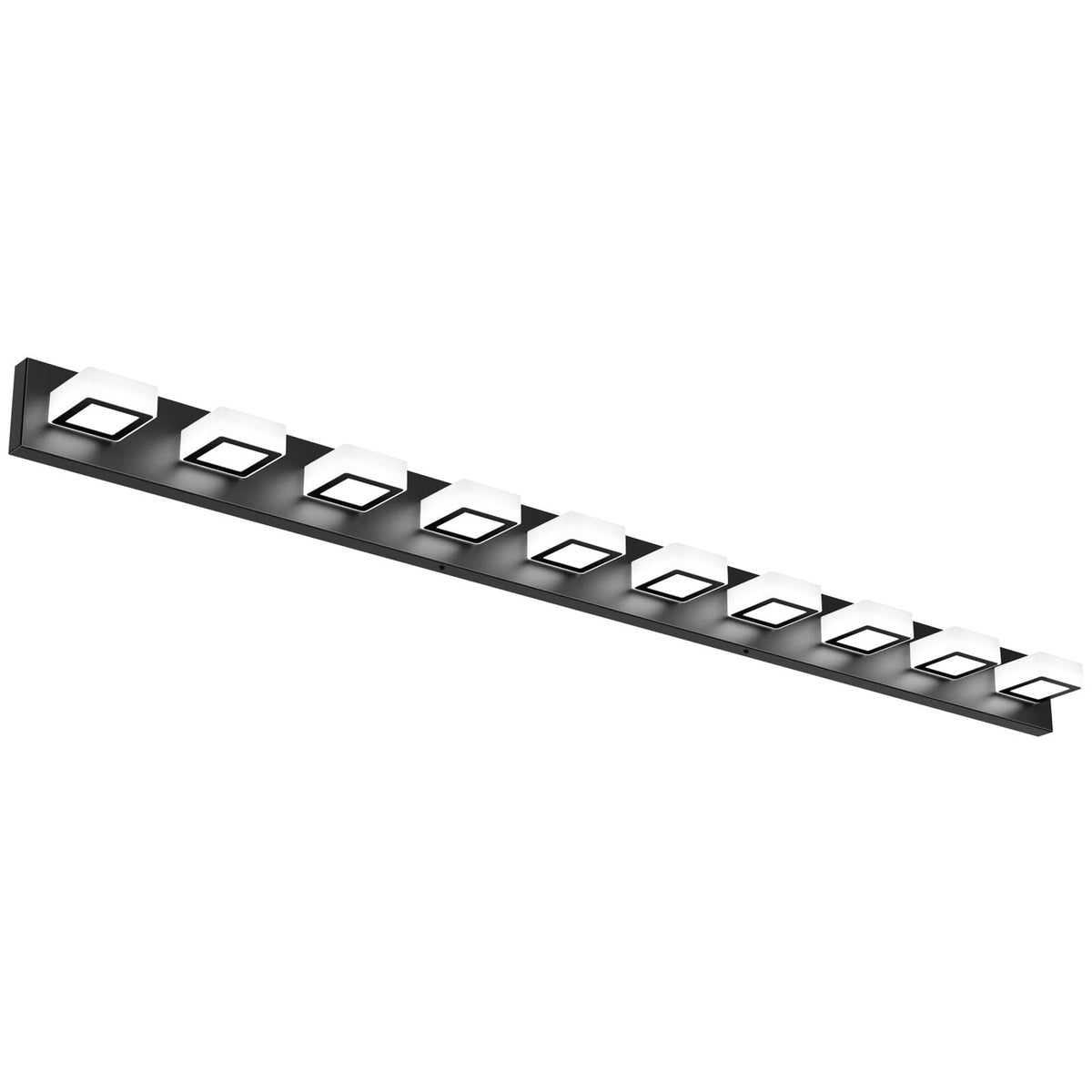 Ralbay LED Black 4 Lights Acrylic Lighting Fixtures Modern Matte Black Bathroom Vanity Lights
