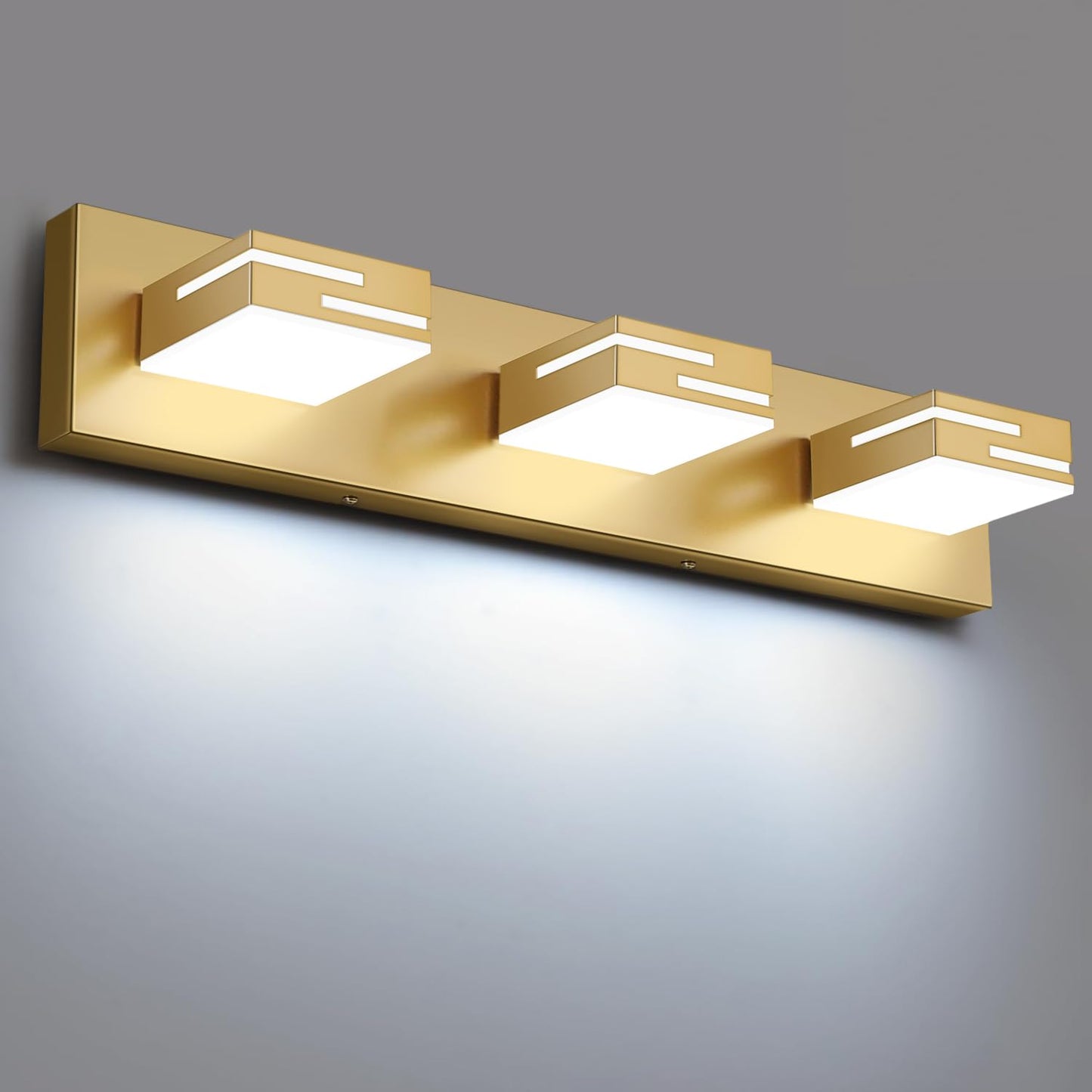LED Modern Bathroom Vanity Light Fixtures, Dimmable Matte Black Vanity Lights for Bathroom Lighting Fixtures Over Mirror, with 360° Rotatable Acrylic Heads 4-Light 30-inch (Cool White 6000K)