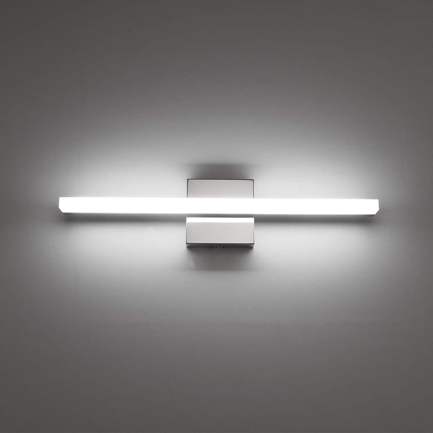 Bathroom Light Fixtures Over Mirror, Modern Bath Wall Lamp Chrome | Small 16 Inch, Gentle Lighting, Linear Lamp Bar for Vanity Restroom, Lámparas para Baño, IP44 Rustproof, 6000K Cool White
