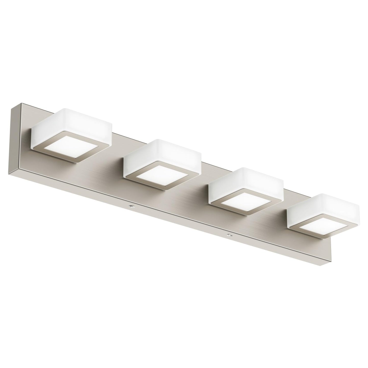 Ralbay LED Black 4 Lights Acrylic Lighting Fixtures Modern Matte Black Bathroom Vanity Lights