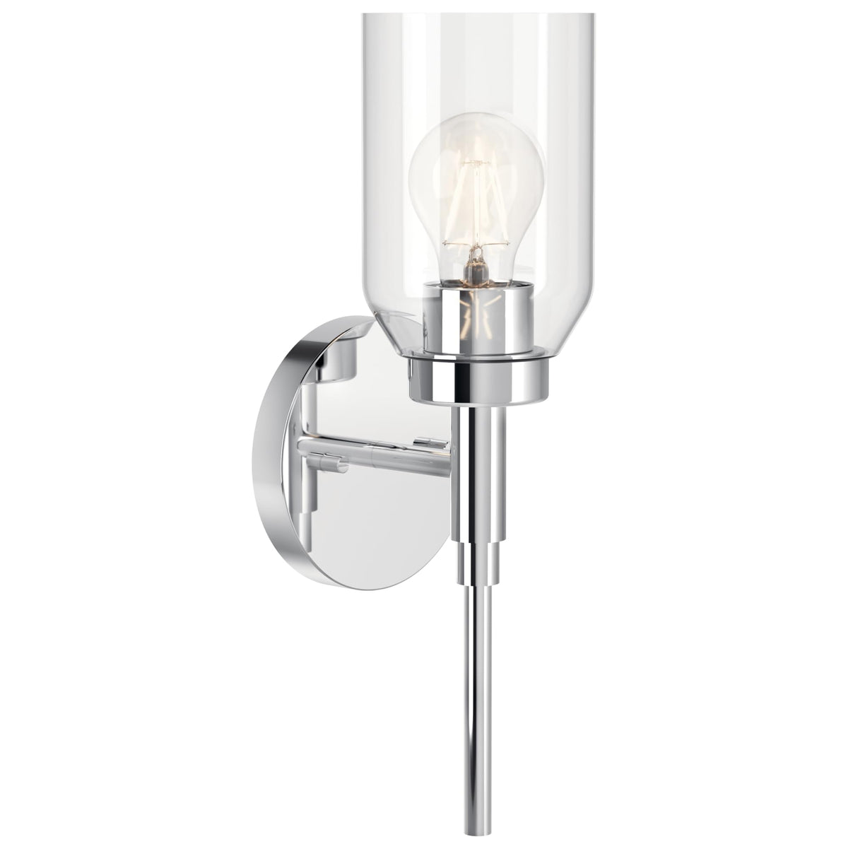 Kichler Madden 3-Light Bathroom Vanity Light, Champagne Bronze | Modern vanity light with clear glass for single bathroom mirrors (24" x 10.5"), 55185CPZ