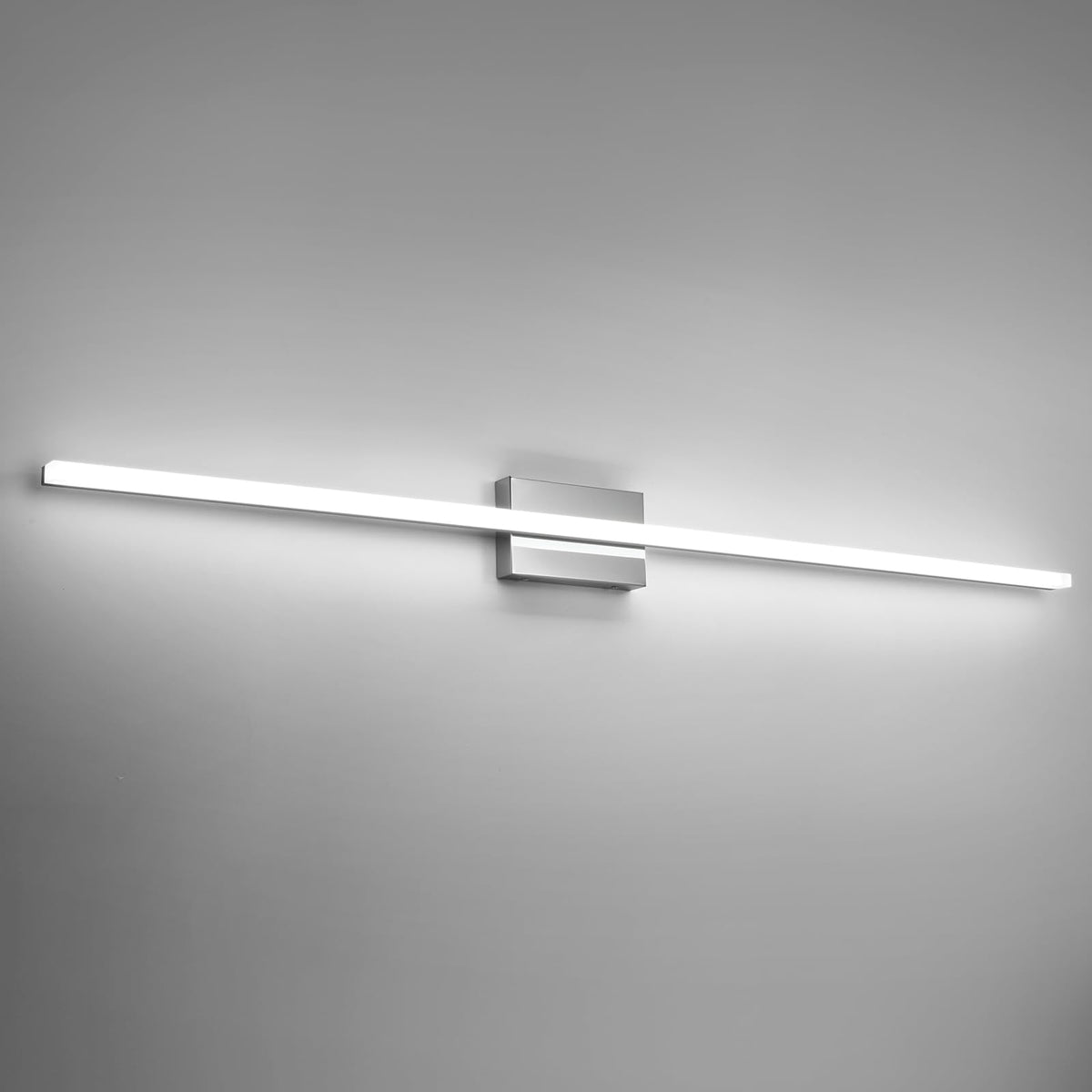 Bathroom Light Fixtures Over Mirror, Modern Bath Wall Lamp Chrome | Small 16 Inch, Gentle Lighting, Linear Lamp Bar for Vanity Restroom, Lámparas para Baño, IP44 Rustproof, 6000K Cool White