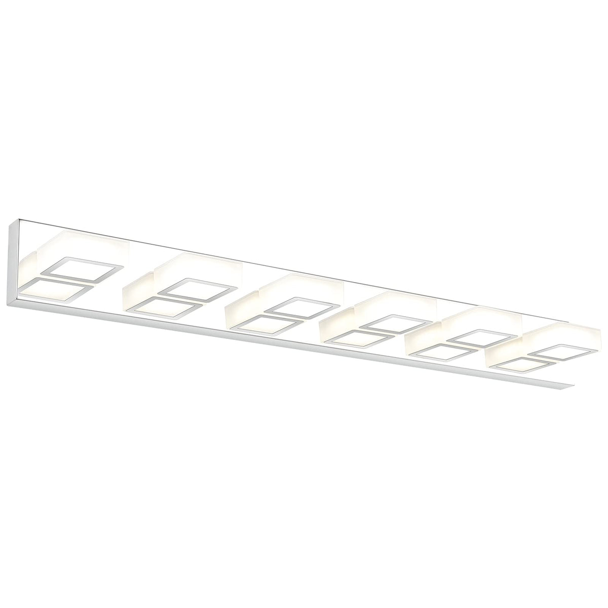 Ralbay LED Black 4 Lights Acrylic Lighting Fixtures Modern Matte Black Bathroom Vanity Lights