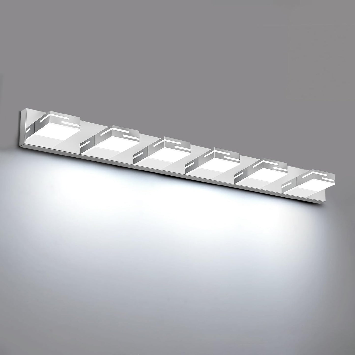 LED Modern Bathroom Vanity Light Fixtures, Dimmable Matte Black Vanity Lights for Bathroom Lighting Fixtures Over Mirror, with 360° Rotatable Acrylic Heads 4-Light 30-inch (Cool White 6000K)