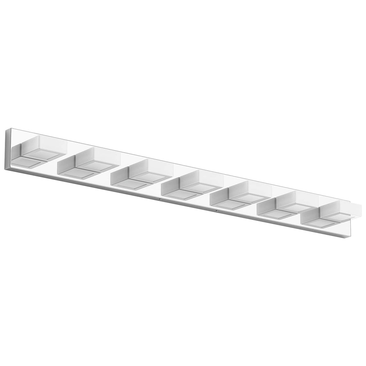 Ralbay LED Black 4 Lights Acrylic Lighting Fixtures Modern Matte Black Bathroom Vanity Lights