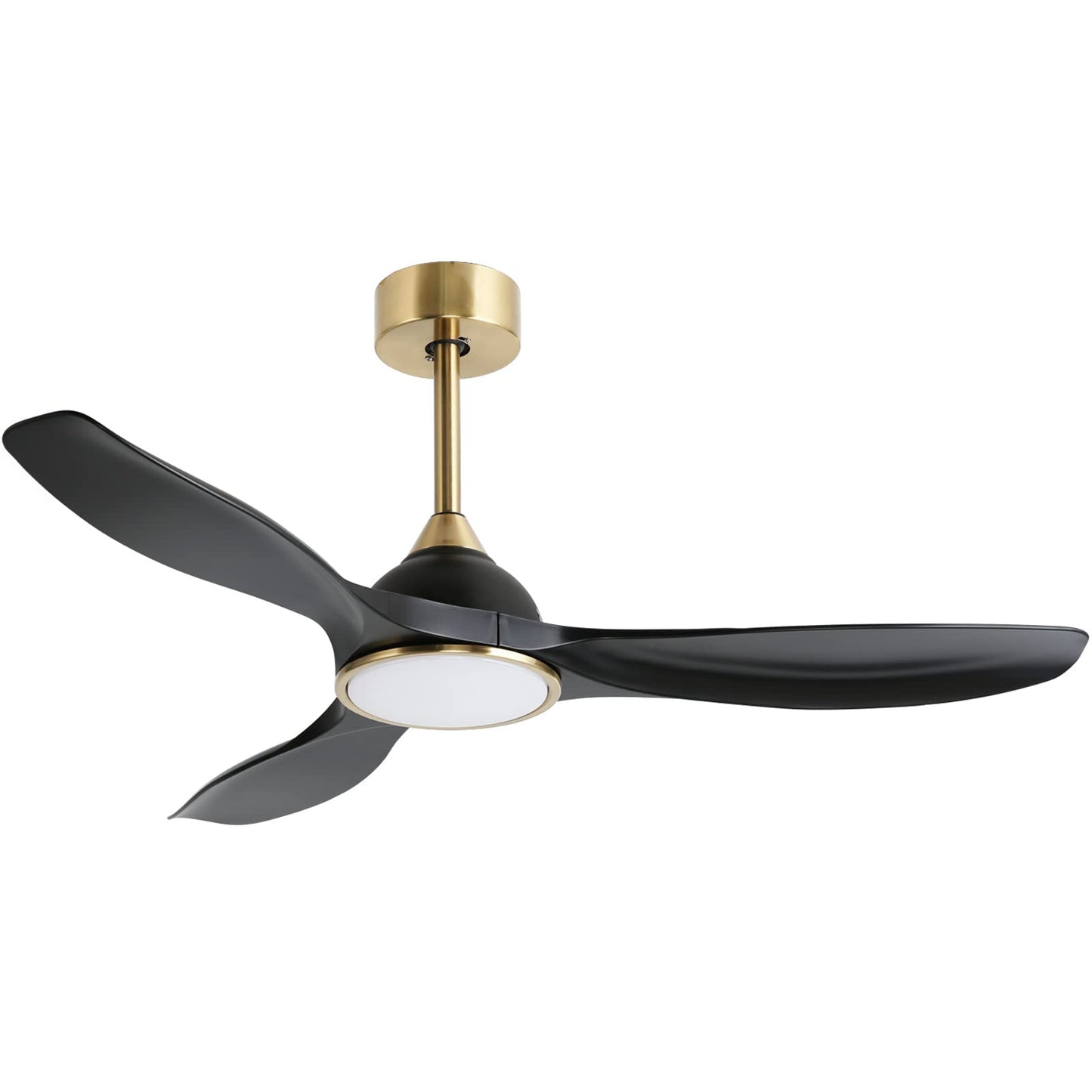 52 Inch High CFM Modern White Gold Ceiling Fan with Lights Remote Control | 6 Speed, Quiet DC Motor, 3 Blade Indoor Bedroom Living Room Ceiling Fan