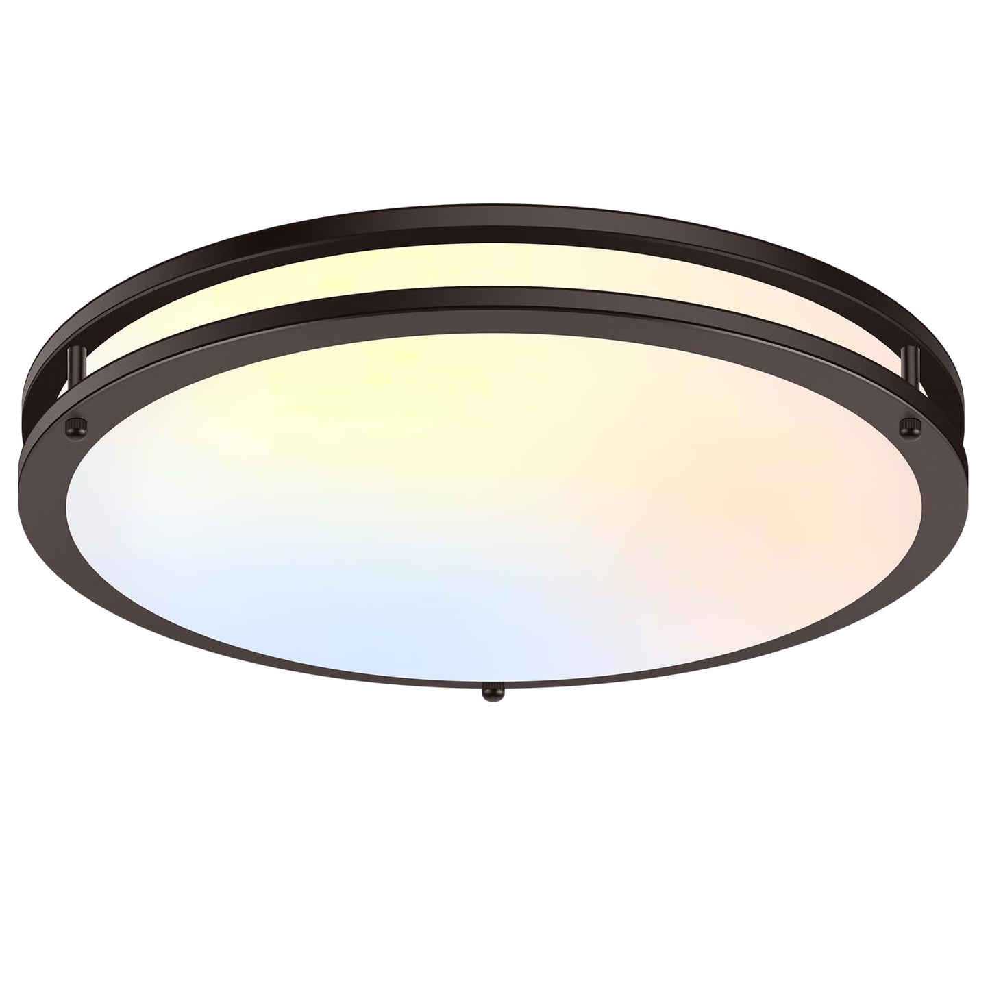 36W LED Ceiling Lights 3600lm Super Bright, Flush Mount Light Fixtures | Dimmable, 6500K/5000K/4000K/3000K/2700K Adjusted Modern Ceiling Lights 2PACK, 13in Ceiling Lamps for Bedroom Kitchen, Nickle