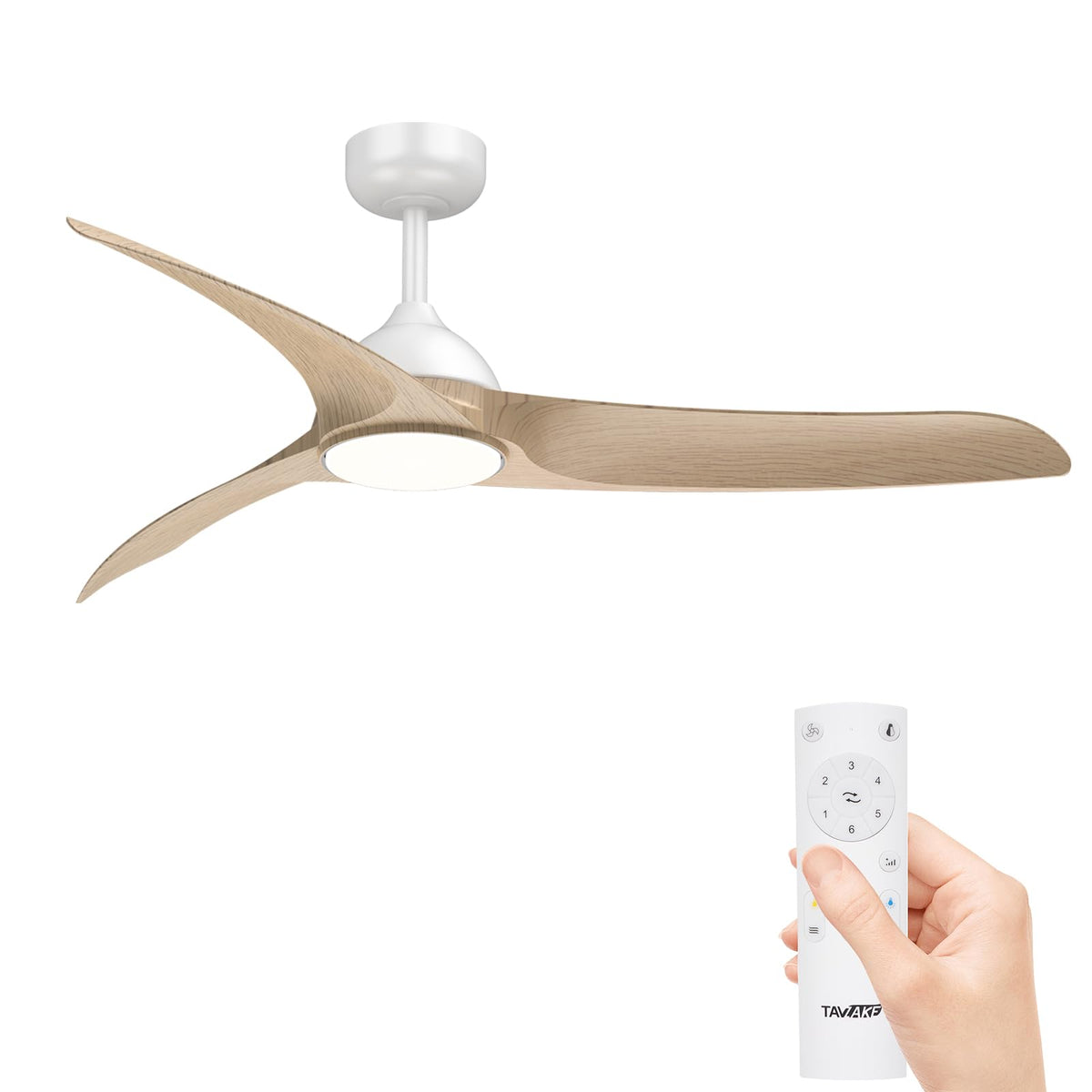 Ceiling Fans with Lights, 42 inch Low Profile Ceiling Fan with Light and Remote Control, Flush Mount, 3CCT, Dimmable, Quiet Reversible Motor, Modern Ceiling Fan for Bedroom Indoor/Outdoor Use