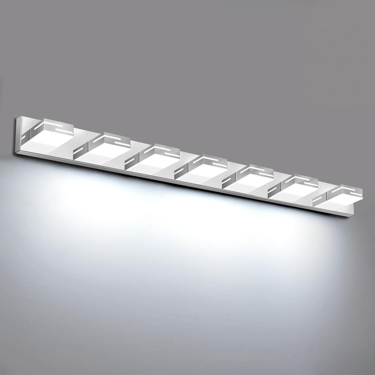 LED Modern Bathroom Vanity Light Fixtures, Dimmable Matte Black Vanity Lights for Bathroom Lighting Fixtures Over Mirror, with 360° Rotatable Acrylic Heads 4-Light 30-inch (Cool White 6000K)