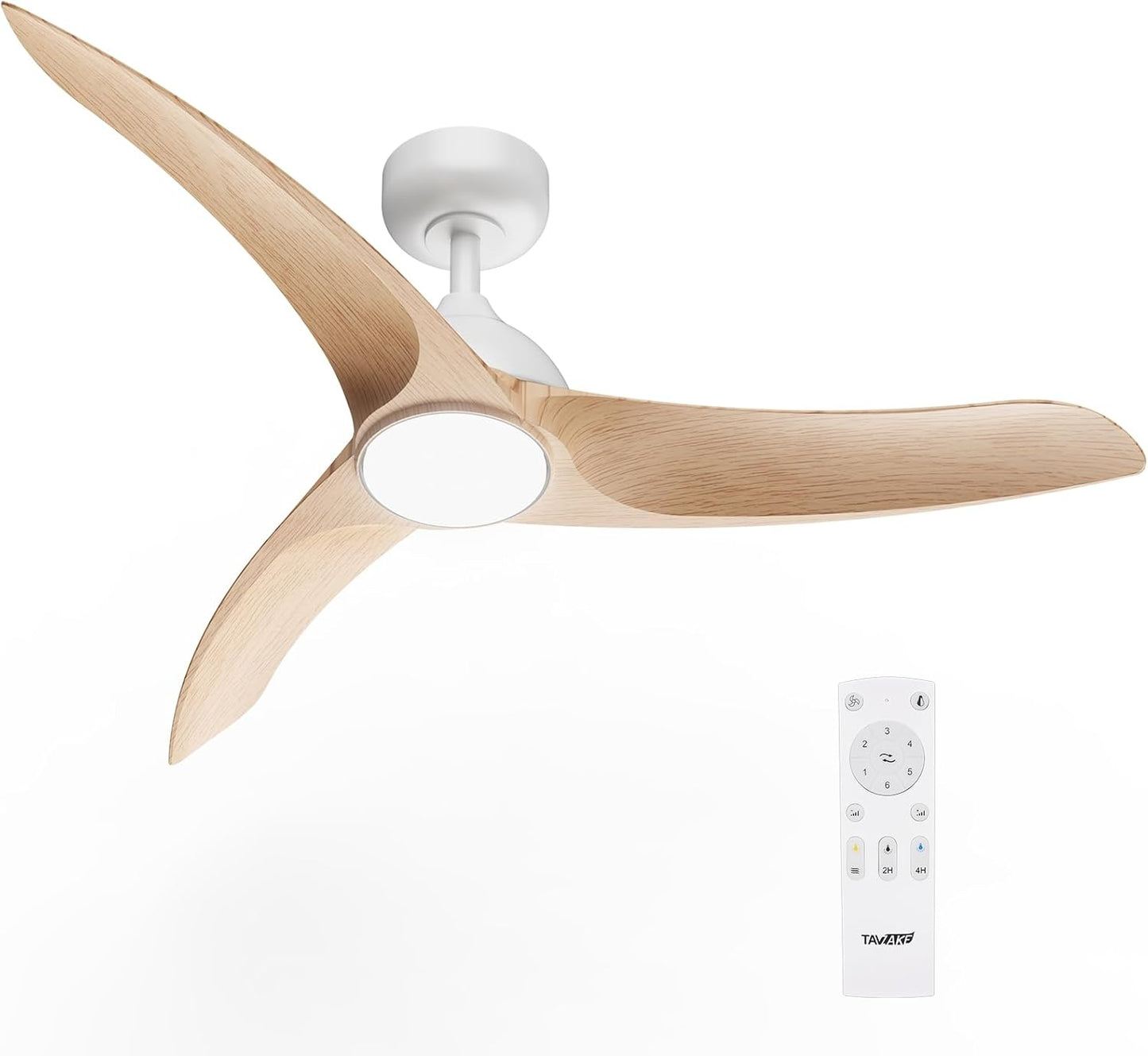 Ceiling Fans with Lights, 42 inch Low Profile Ceiling Fan with Light and Remote Control, Flush Mount, 3CCT, Dimmable, Quiet Reversible Motor, Modern Ceiling Fan for Bedroom Indoor/Outdoor Use