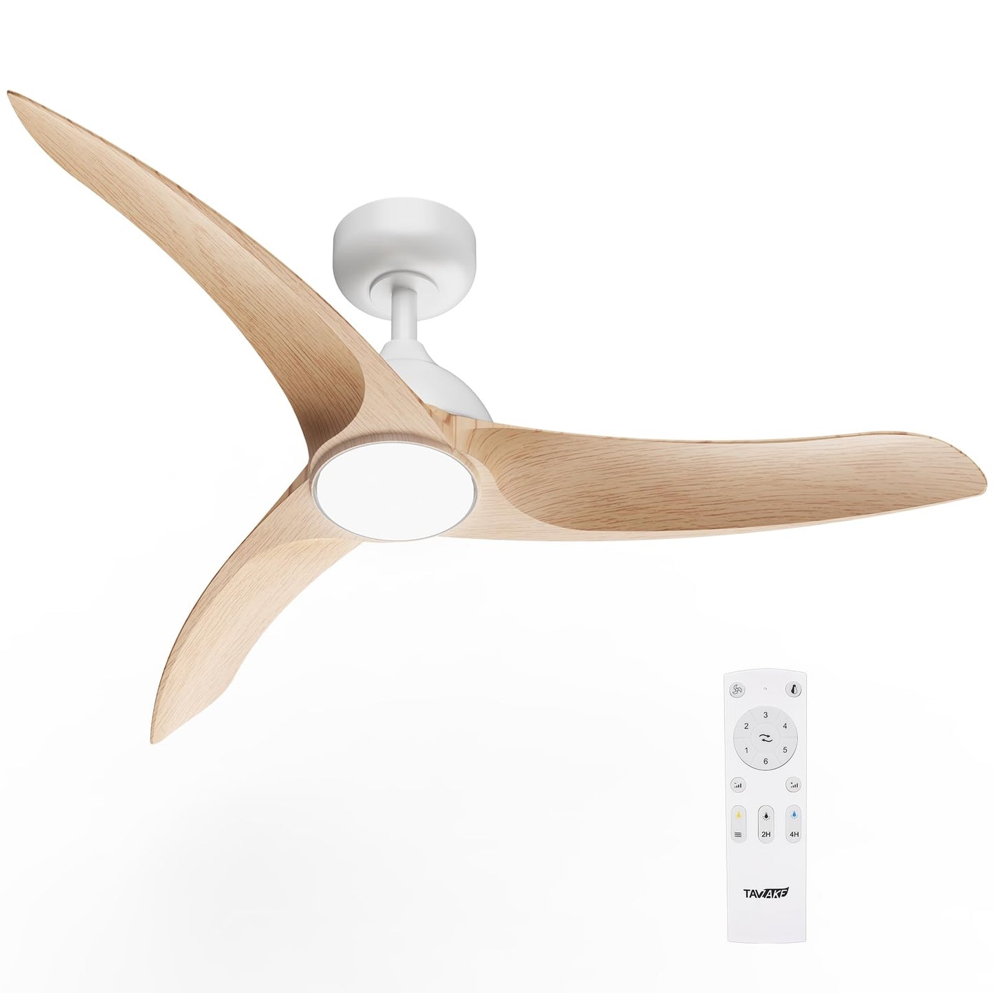 Ceiling Fans with Lights, 42 inch Low Profile Ceiling Fan with Light and Remote Control, Flush Mount, 3CCT, Dimmable, Quiet Reversible Motor, Modern Ceiling Fan for Bedroom Indoor/Outdoor Use
