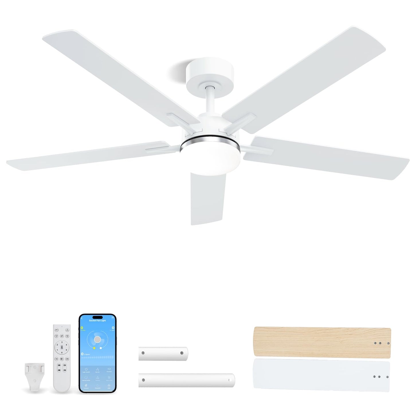 LANMEL Metal Ceiling Fan with Lights and Remote, 42 Inch, Gold & Black | Modern Low Profile Flush Mount, Reversible, 3CCT Dimmable, Quiet, LED, For Bedroom, Living Room, Indoor/Outdoor Patio Use