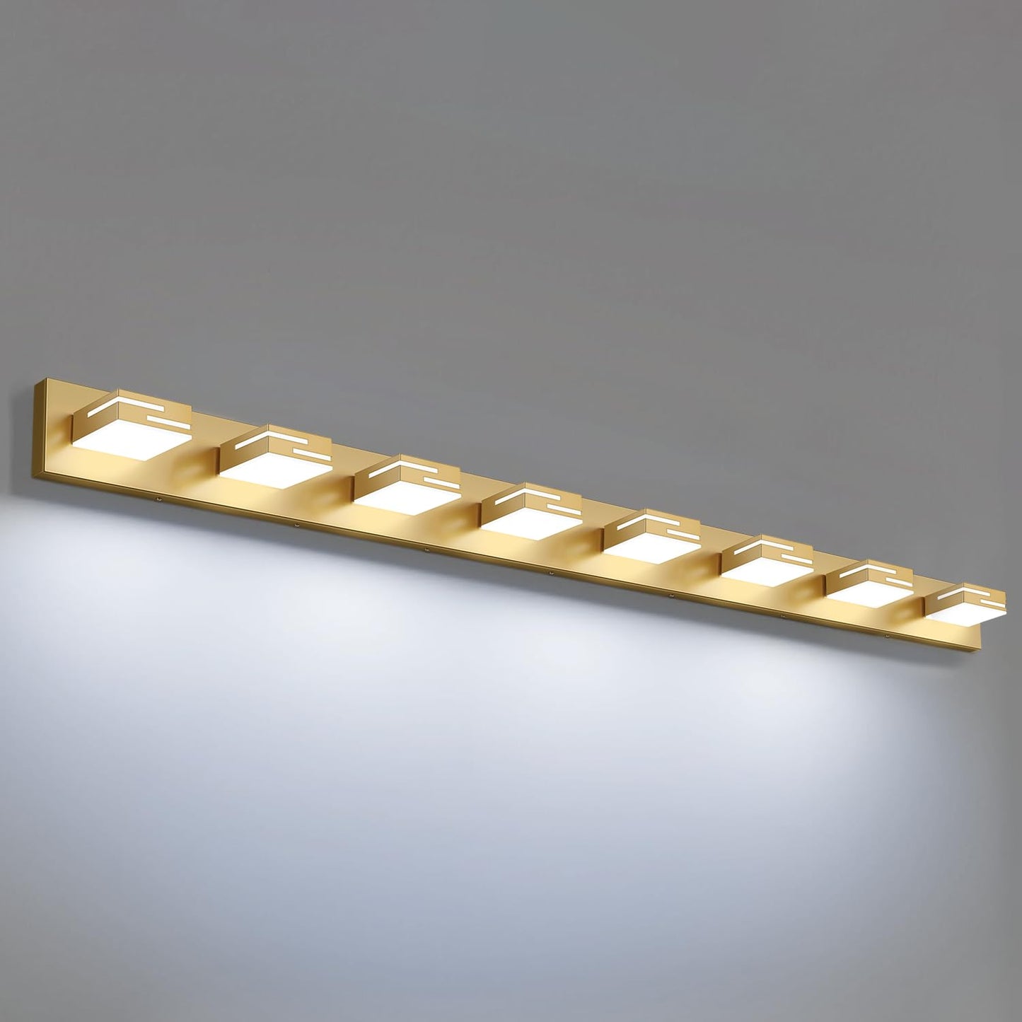 LED Modern Bathroom Vanity Light Fixtures, Dimmable Matte Black Vanity Lights for Bathroom Lighting Fixtures Over Mirror, with 360° Rotatable Acrylic Heads 4-Light 30-inch (Cool White 6000K)