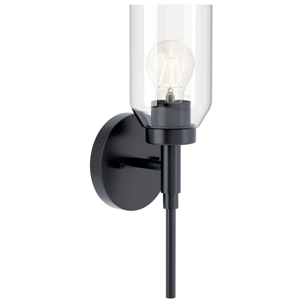 Kichler Madden 3-Light Bathroom Vanity Light, Champagne Bronze | Modern vanity light with clear glass for single bathroom mirrors (24" x 10.5"), 55185CPZ
