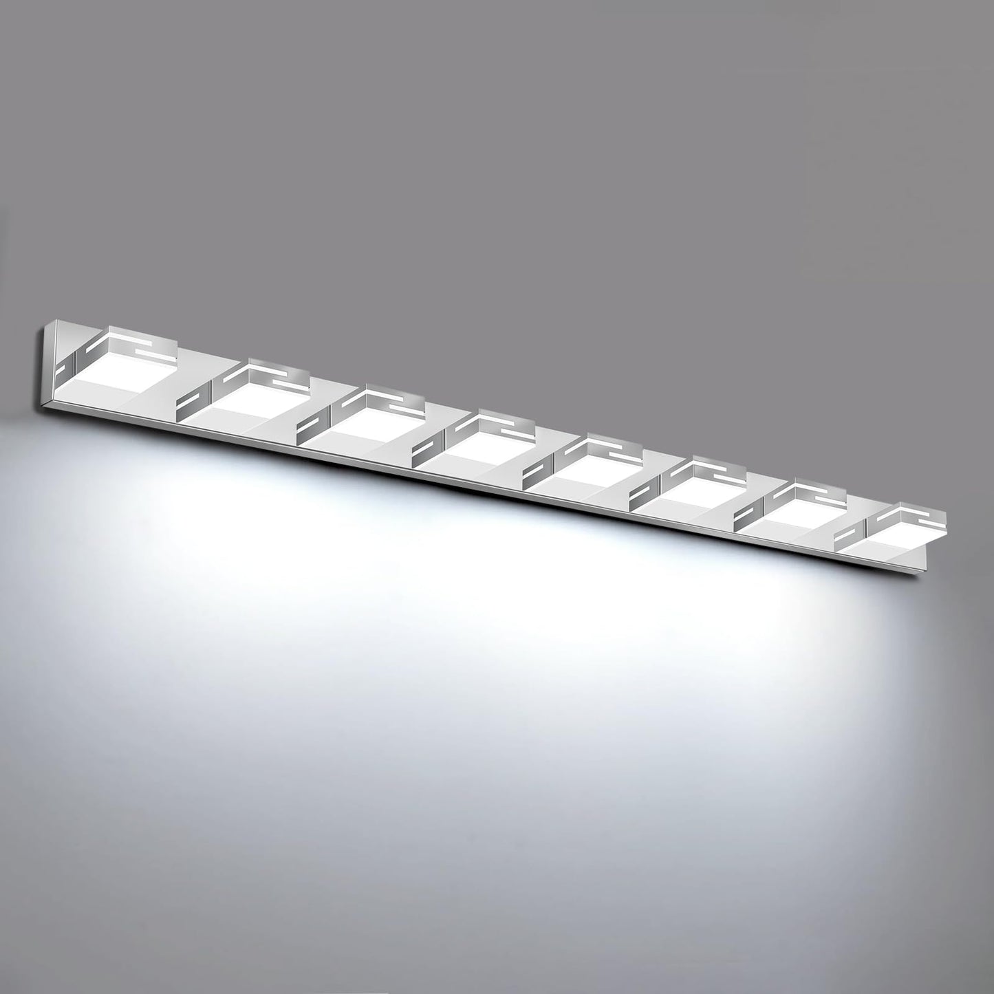 LED Modern Bathroom Vanity Light Fixtures, Dimmable Matte Black Vanity Lights for Bathroom Lighting Fixtures Over Mirror, with 360° Rotatable Acrylic Heads 4-Light 30-inch (Cool White 6000K)