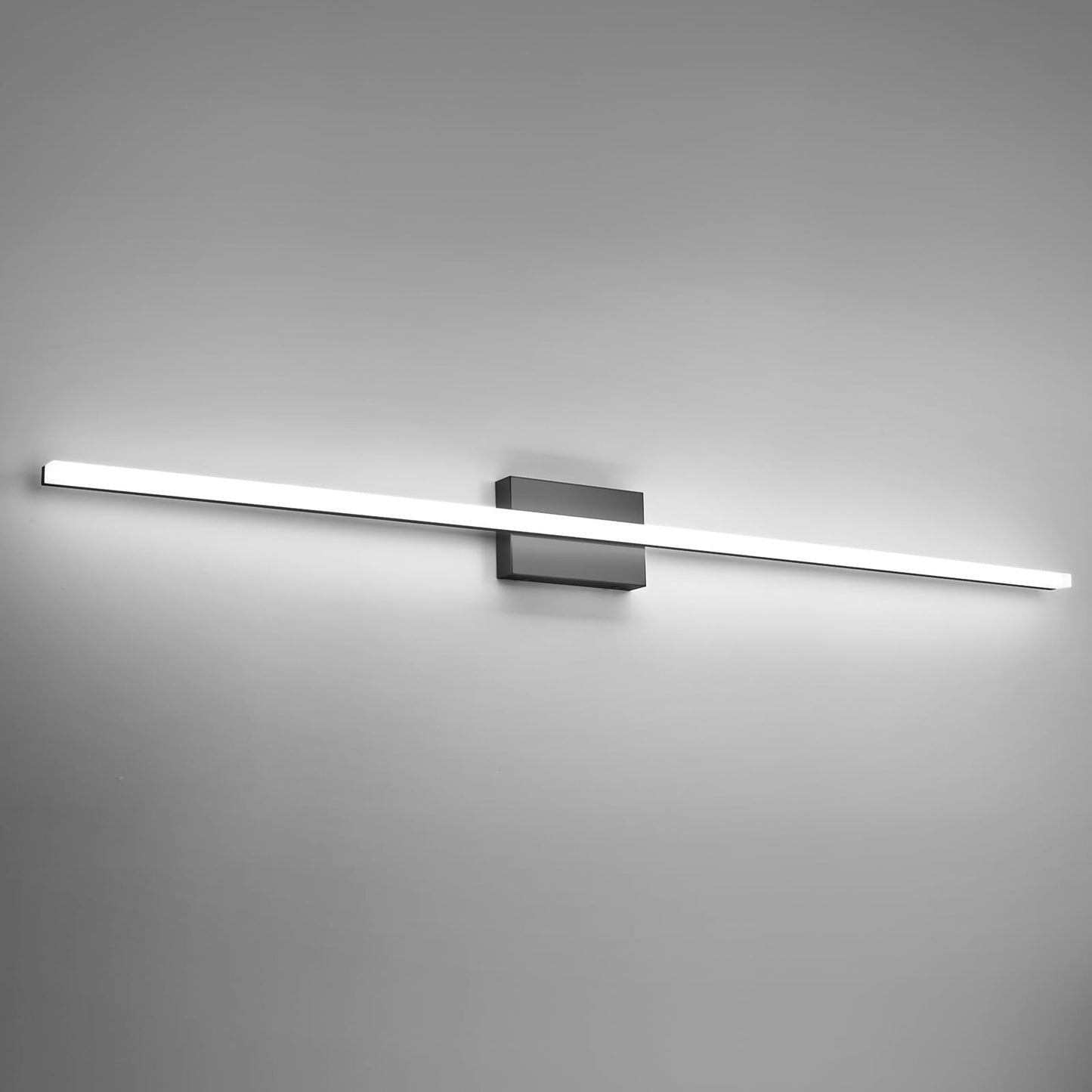 Black Bathroom Light Fixtures Over Mirror Lighting Gentle, 9W 16 Inch Modern LED Small Vanity Lamp Bar IP44 Slim Linear Bath Wall Sconces for Restroom Indoor Cool White 6000K
