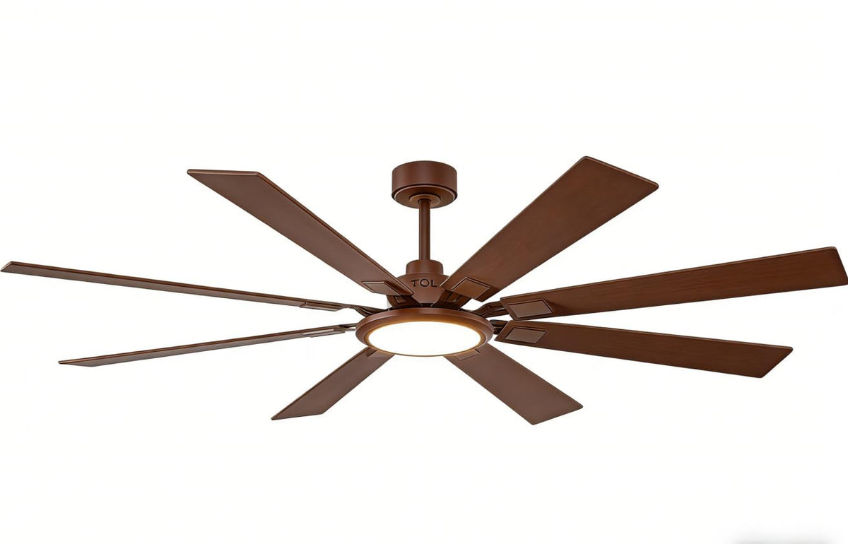 TCL Ceiling Fans with Lights and Remote: 72 Inch 8 Blades Black DC Fan | Quiet Reversible DC Motor, Dimmable Super Bright LED, Noiseless Large Modern Fan for Room, Commercial and Industrial Use