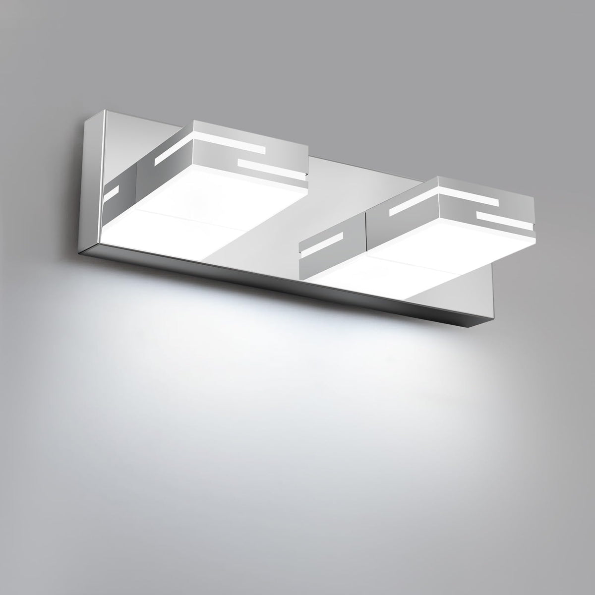 LED Modern Bathroom Vanity Light Fixtures, Dimmable Matte Black Vanity Lights for Bathroom Lighting Fixtures Over Mirror, with 360° Rotatable Acrylic Heads 4-Light 30-inch (Cool White 6000K)