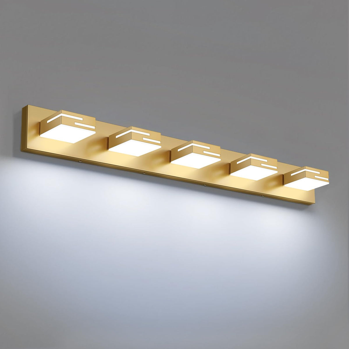 LED Modern Bathroom Vanity Light Fixtures, Dimmable Matte Black Vanity Lights for Bathroom Lighting Fixtures Over Mirror, with 360° Rotatable Acrylic Heads 4-Light 30-inch (Cool White 6000K)