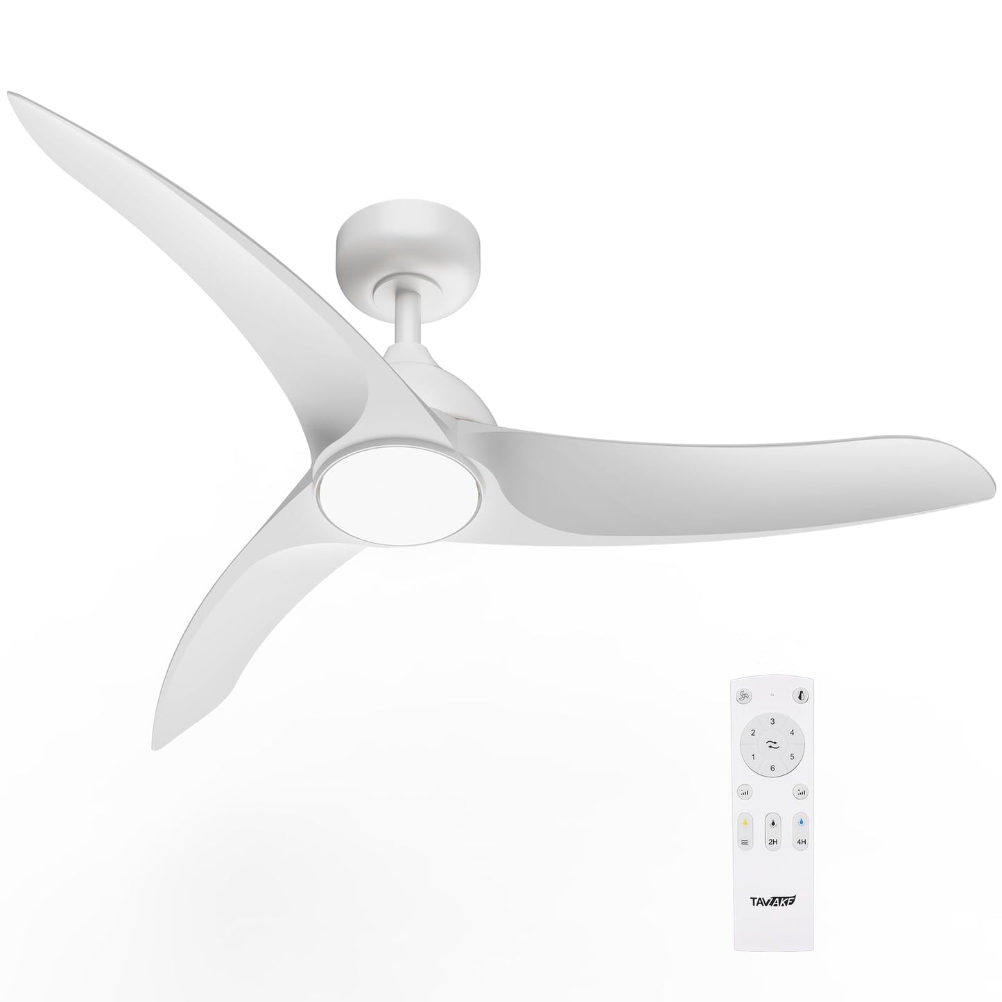Ceiling Fans with Lights, 42 inch Low Profile Ceiling Fan with Light and Remote Control, Flush Mount, 3CCT, Dimmable, Quiet Reversible Motor, Modern Ceiling Fan for Bedroom Indoor/Outdoor Use