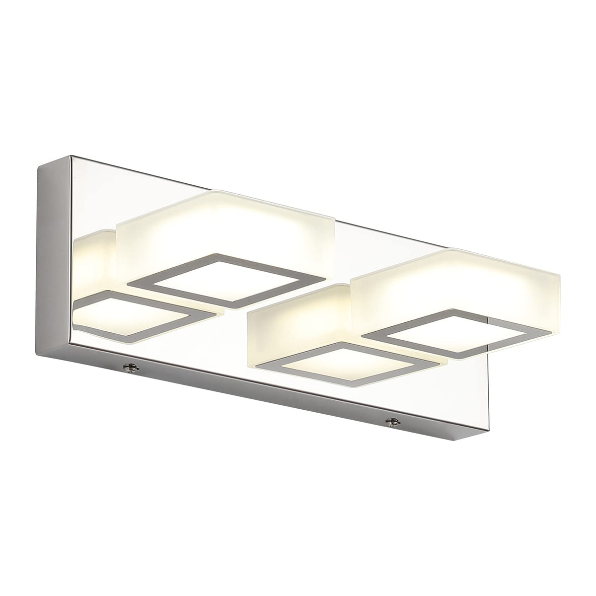 Ralbay LED Black 4 Lights Acrylic Lighting Fixtures Modern Matte Black Bathroom Vanity Lights