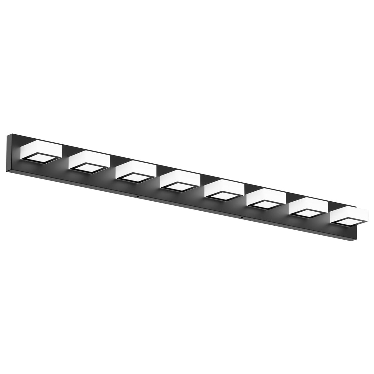 Ralbay LED Black 4 Lights Acrylic Lighting Fixtures Modern Matte Black Bathroom Vanity Lights