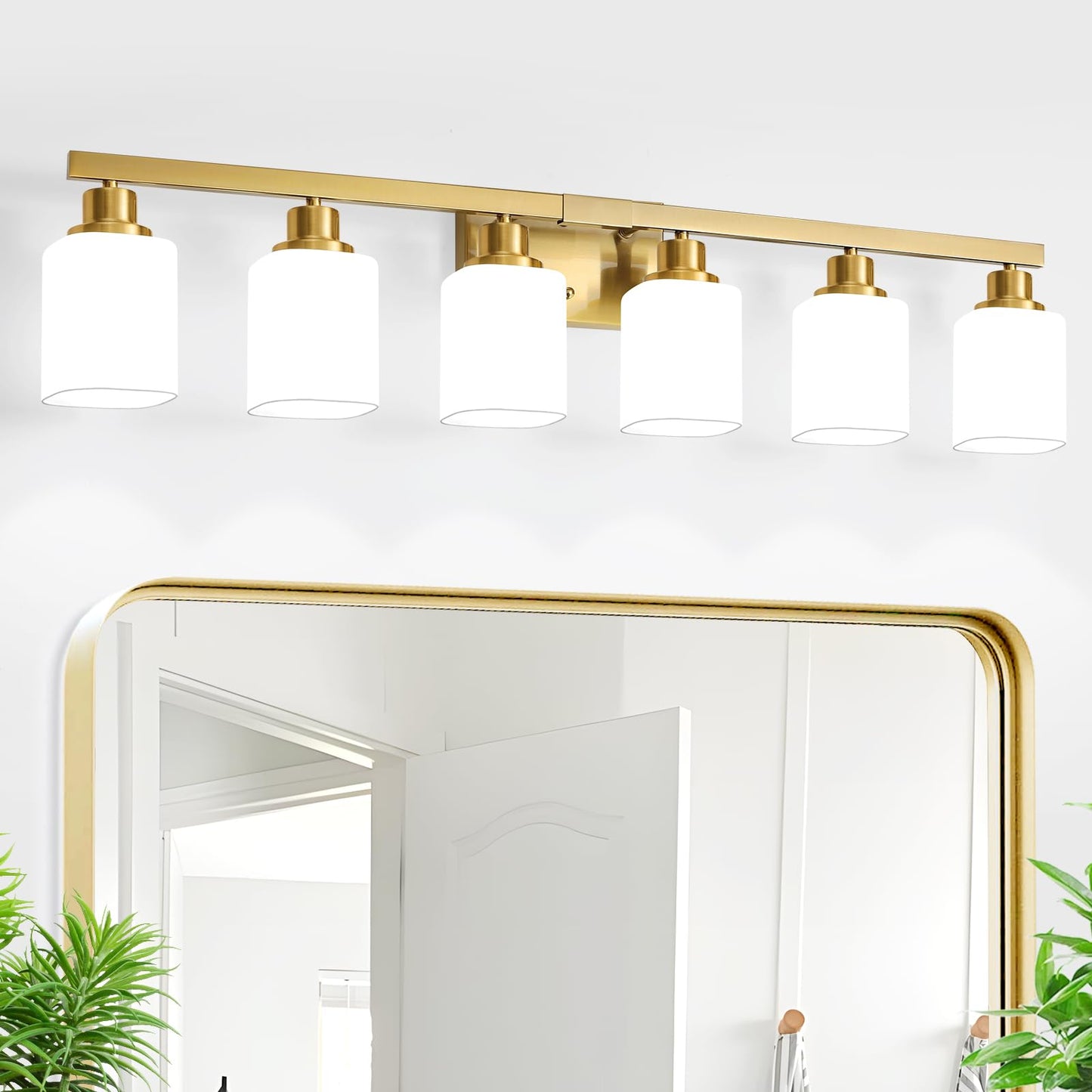 3-Light Bathroom Vanity Light,Modern Matte Black Bathroom Light Fixtures with Square Frosted Glass,Wall Sconces Lighting fixtures Over Mirror Restroom, Living Room Hallway